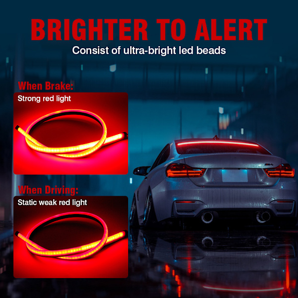 LED Bakljus Flow Light Blinkers Hög bromsljus Markering varning l