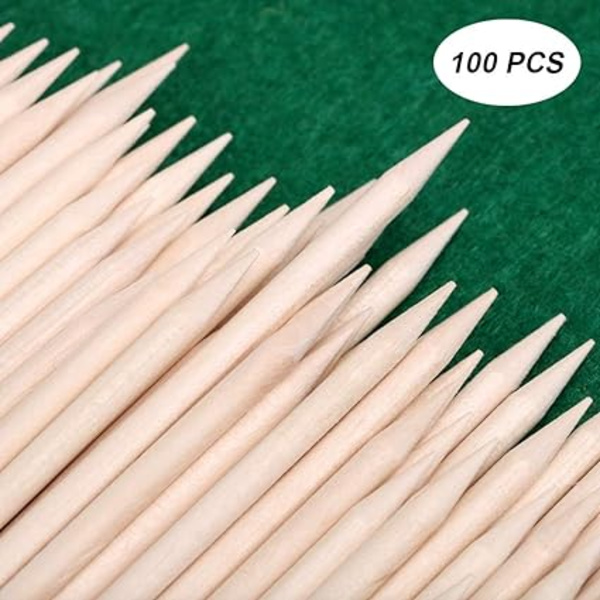 100-pack Dubbeländade Nagelbands-tryckare - Multifunktionella Nagelpinnar