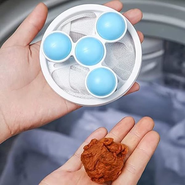 3 Pak Flydende Hårfilter Mesh Fjernelse, Vaskemaskine Floa