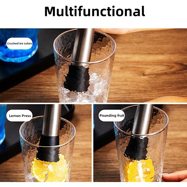 Is Muddler, 25CM Rustfrit Stål Cocktail Muddler, Bar Cocktail Mu
