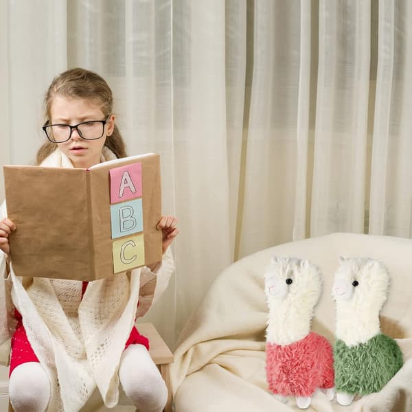 Plush Alpaca Legetøj 2 Styk Llama Fyldt Dyr 11 Tommer Blød Alpac