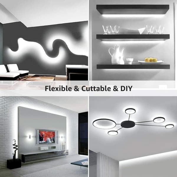 LED-lysstripe Hvit, 10M (32,8FT) Sett Dimbar Kommodelampe, 600