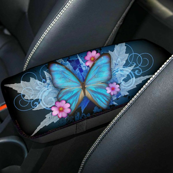 Butterfly Print Universal Car Armrest Pad Auto Console Box Center