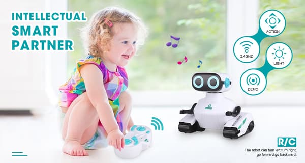 Fjärrstyrd Robotleksak, 2.4GHz RC-robotar för barn med flexibla armar