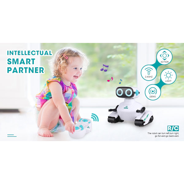 Kaukosäädöllä ohjattavat robottilelut, 2.4GHz RC-robotit lapsille joustavilla