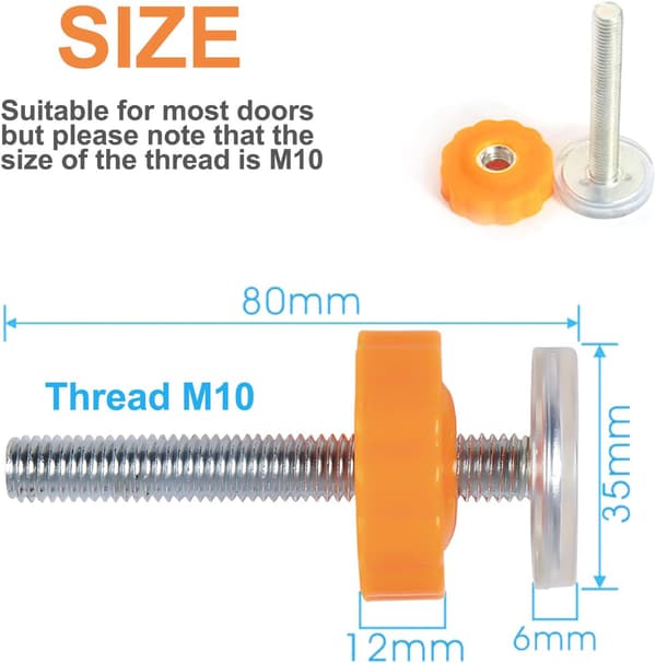 Gengede Stift Snap Stænger 4 stk., M10(10mm) gevindstang Velegnet