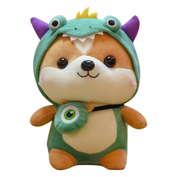 35CM Kreativ Sød Egern Plushie, der Transformerer til Dinosaur