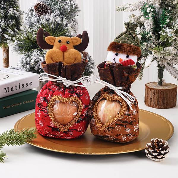 4-delt æblepose julepynt Tegneserie gennemsigtig slik