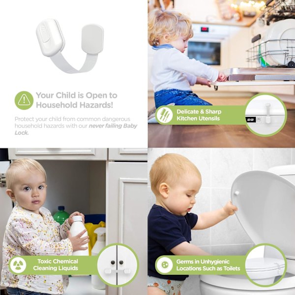 Baby Lukot (8-pakkaus) Lapsen Turvallisuus Kaappien Lukitus - Safe Quic DXGHC