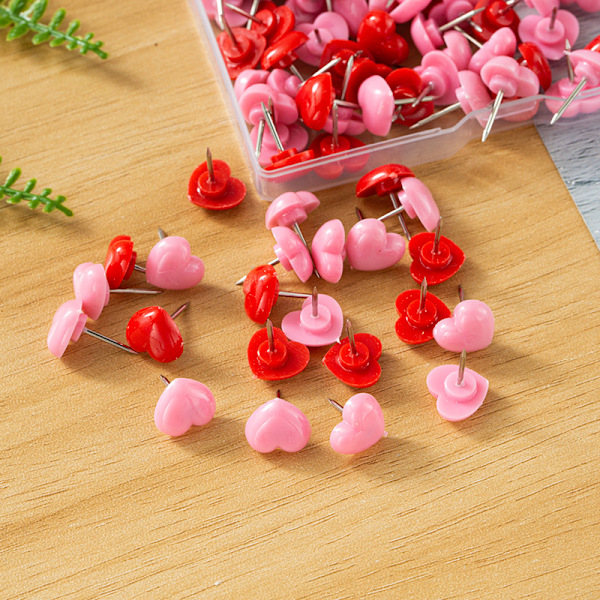 100 stk. Tommelknapper, 12mm Plastik Tommelknapper med Rustfrit Stål