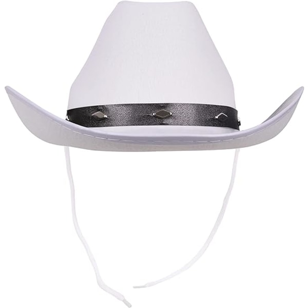 Cowboyhatt med glidelås, cowboyhatt for menn og kvinner, filt cowboy