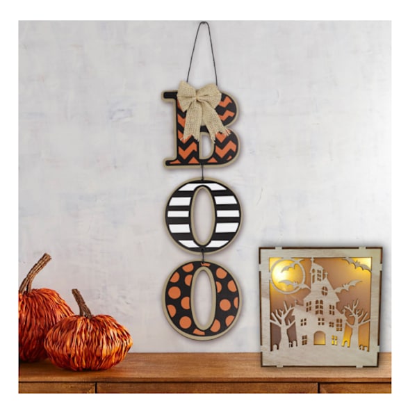 Halloween Boo-skilt for inngangsdøren Takknemlighets- og B DXGHC