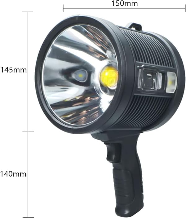 Latautuva LED-taskulamppu, 59100 lumenia Super kirkas LED-haku