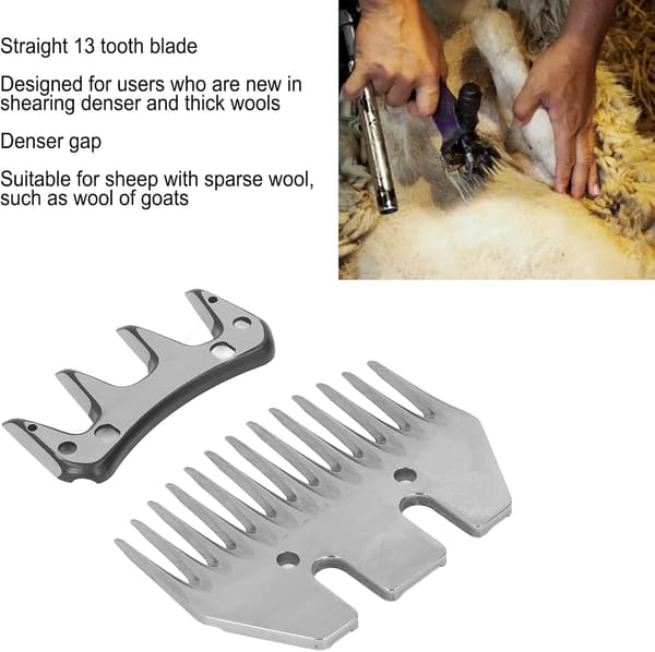 Elektrisk sauesaks, 13 tenner rett incisor ullkam