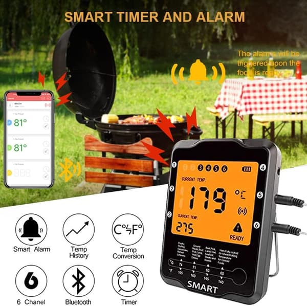 Trådløst Kødmåler, Smart Digital BBQ Kogemåler