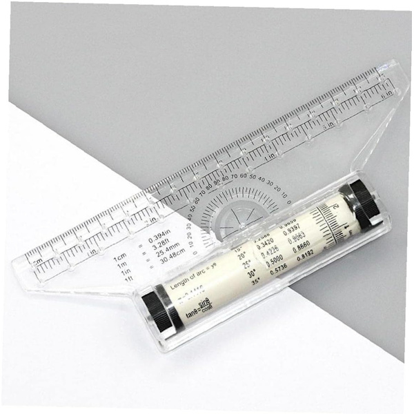Rullande linjal för mätning, parallella linjaler, 15 cm, balanslinjal