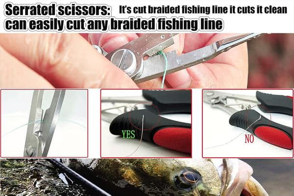 Fiskepliers i Rustfrit Stål - Fiskekrogspliers - Krogfjerner - Spli
