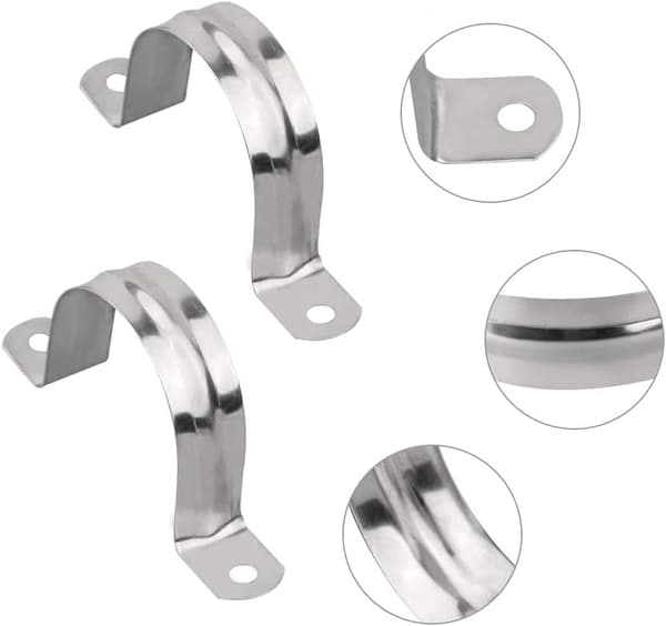 30 stk U-rørklemme Ring 304 Rustfritt Stål, 20mm/25mm/32mm/35mm
