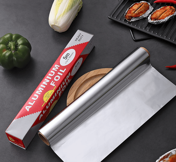 5m hushållsförpackning tjock aluminiumfolie engångsbakning