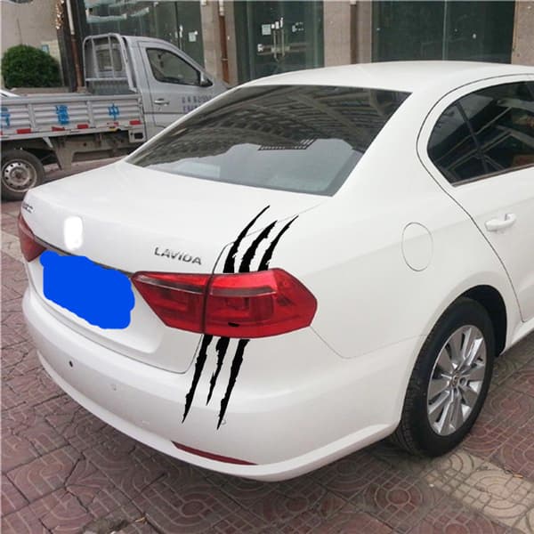 （Svart）2 st Bilstickers Monster Scratch Stripe Dekal, Monster Cla