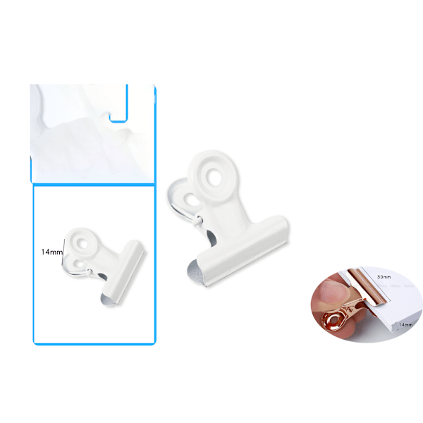 10 stk C-formede buede clips Butterfly Flower Holder Clip (Hvid)