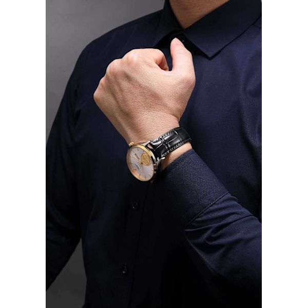 Läderarmband för klocka, alligatormönster, kalvskinn, utbytesrem Sta