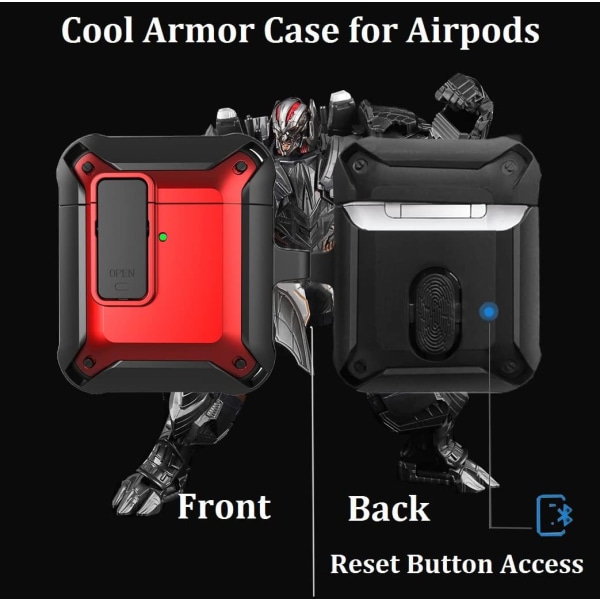 Airpods-deksel, [Secure Lock] AirPod Protective Case Men Women