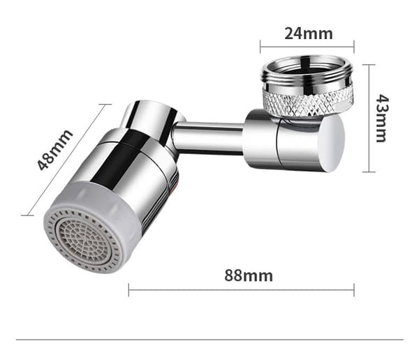 1080° Svängbar Kranmunstycke, Universal Rotera Kranmunstycke Sväng