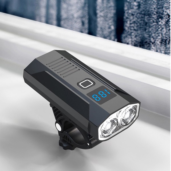 LED-cykellampa USB-laddningsbar mountainbike-lampa allt-i-ett