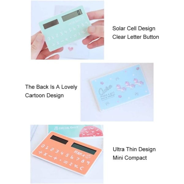 Calculator,Mini Ultra-Thin Card Size Calculator Cute Cartoon  DXGHC