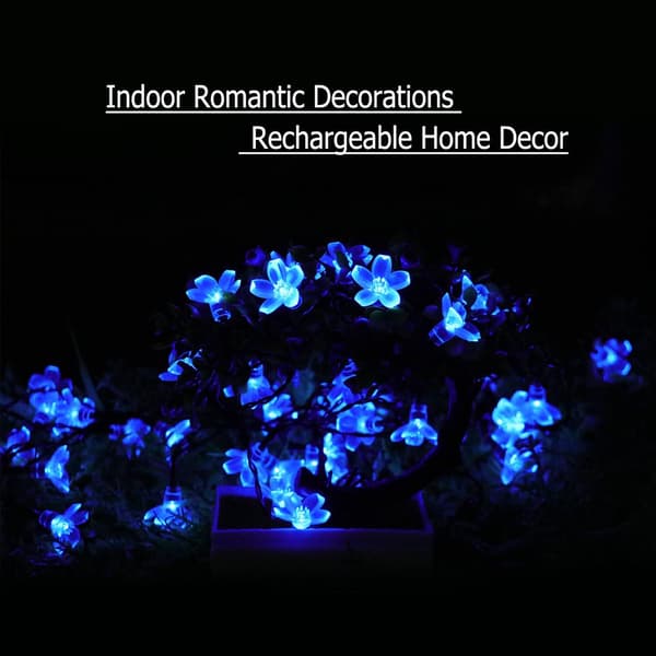 Solcellsdrivna utomhus ljusslingor 50LED Blomformade Solcellsfairylights