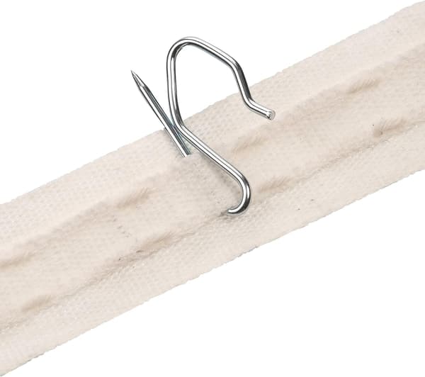 Gardinkrokar (34 x 25 mm) (350-pack) Tunga, Galvaniserad -