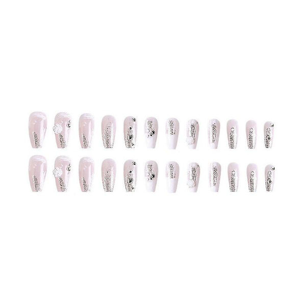 2 set med 48 delar 12 storlekar Vit Camellia Brud Handgjord N DXGHC