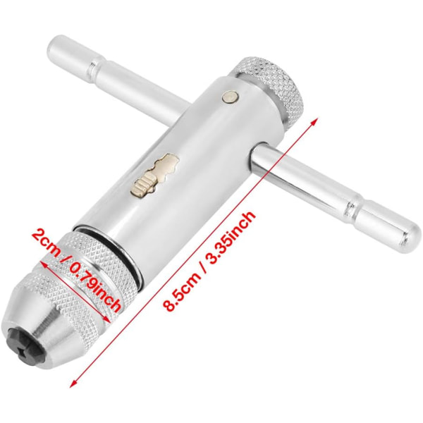 Räikkäavain, M3-M8/M5-M12 Säädettävä T-kahvainen Avaimella Hanalle