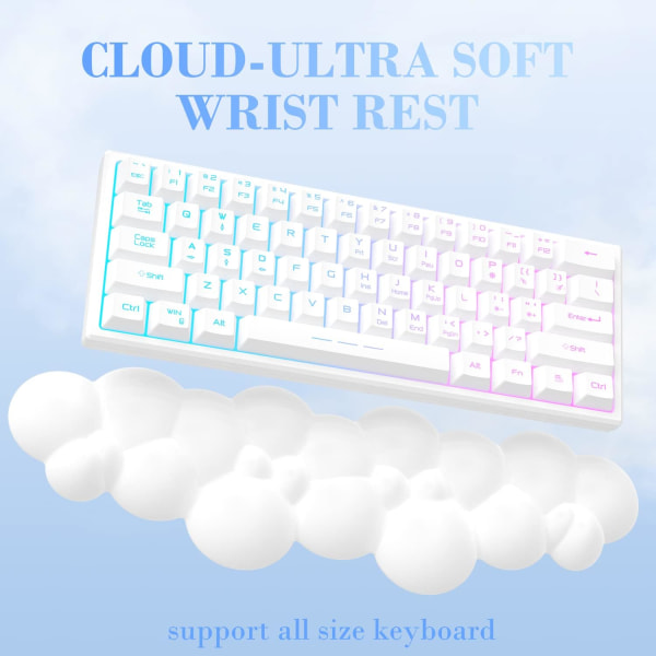 Blanc Nuage Mjukt Handledsstöd för Tangentbord, Bekvämt, Clavie DXGHC