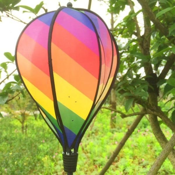 Farverig Vindmølle Varmtluftballon Spinner, Udendørs Hængende Rotation