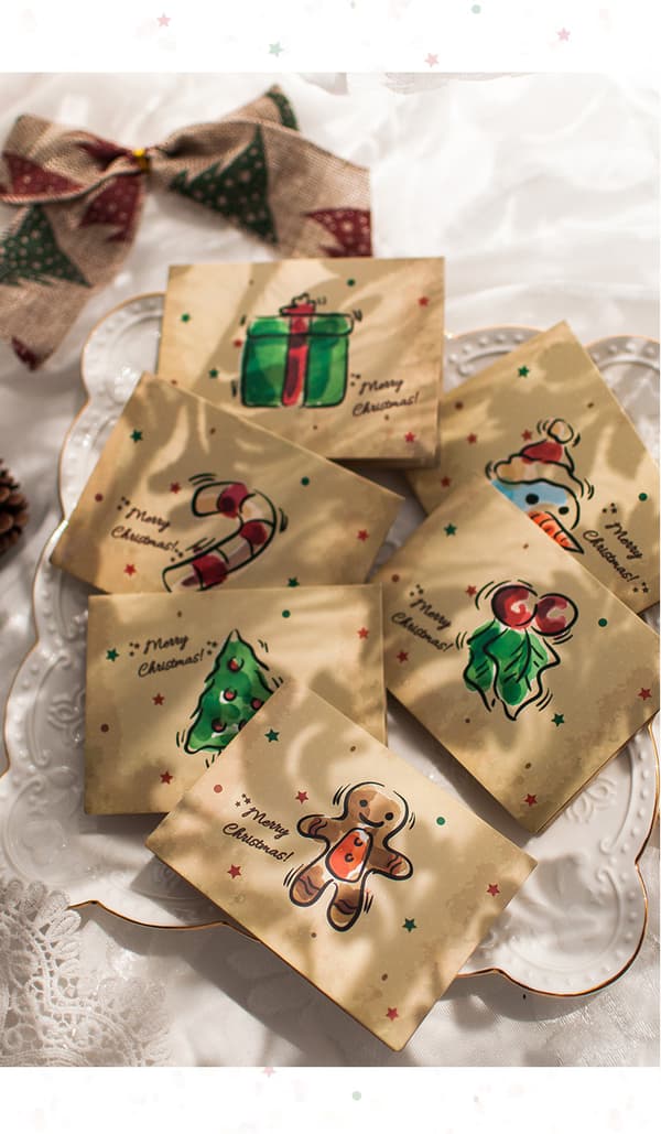 24 Styk, Glædelig Jul Kort, Julekort Med Konvolutter