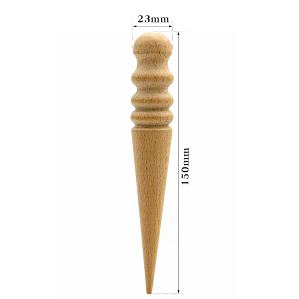 Ny Läderhantverk Kant Slicker Rund Multi-Storlek Trä Burnisher 3