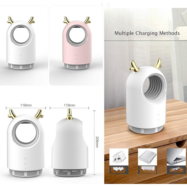 USB-driven Myggdödande Lampa Inomhus Insektsdödare Säker för Barn