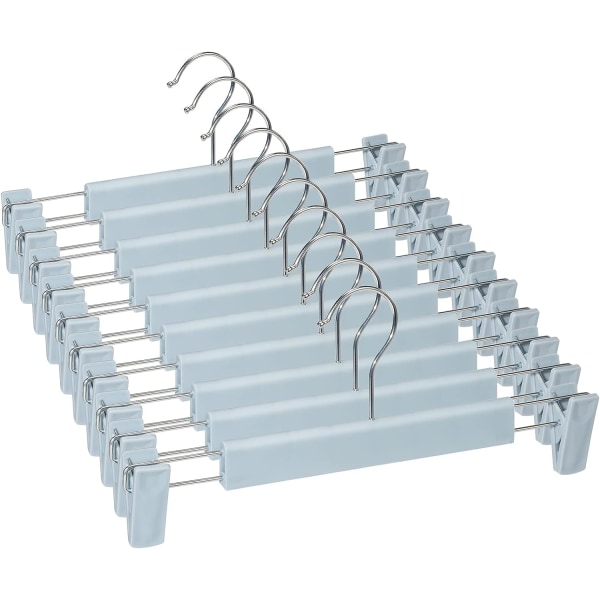 10-pack Byxhängare, Kjolarhängare med 2 Justerbara Halksäkra C