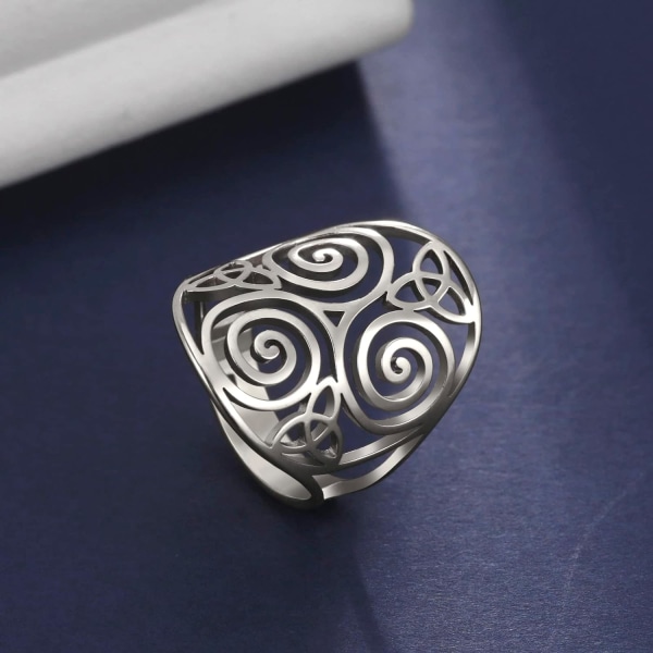 Keltisk Triskele Ring Triquetra Ring Antik Triskelion Ring Celti