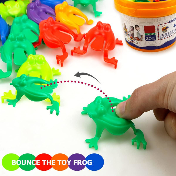 12st Jumping Frog Toy Finger Pressing Funny Bouncing Frog Toys w