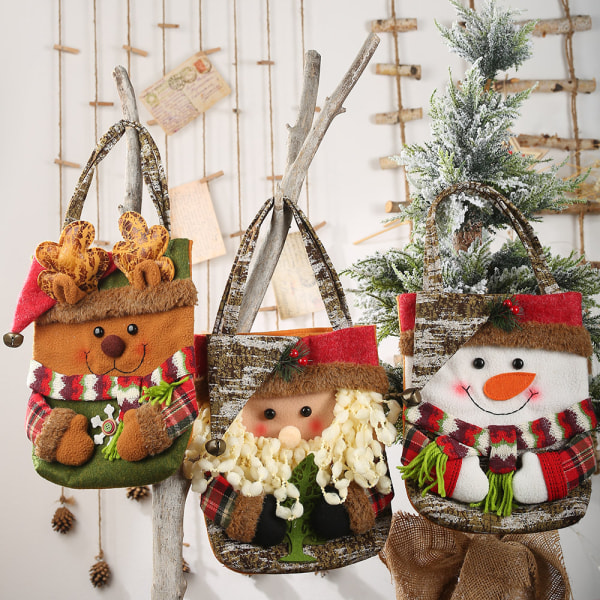 3 stycken julny imitation bark kreativa tecknade handväskor ch