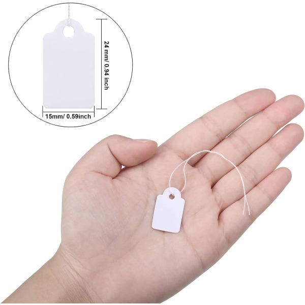 24 x 14 mm Vita Märkningslappar Prislappar Pris Etiketter Display Tag