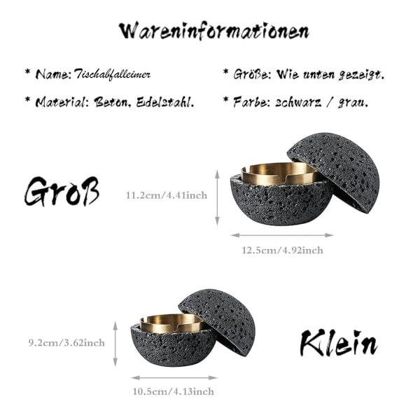 Imitation Planet Ashtray, Kreativ Ashtray (ø X H) - 12.5 X 11.2