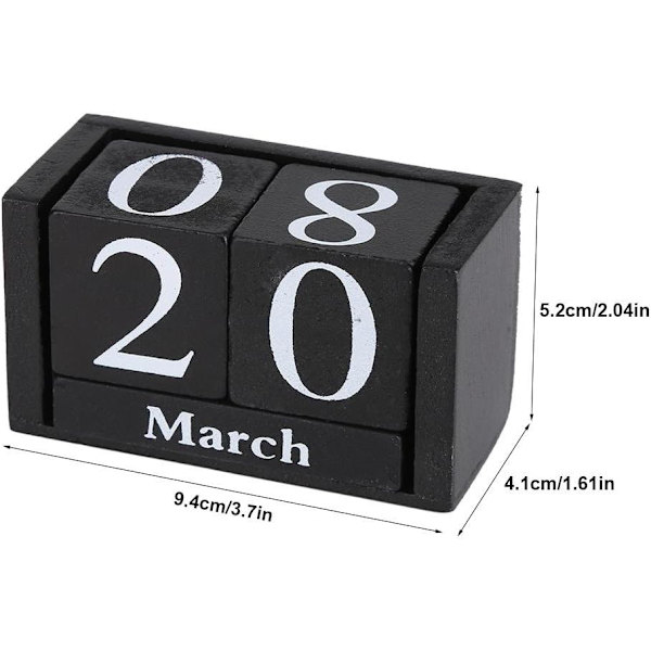 Träkalender, Evig Kalenderblock för Skrivbord DI