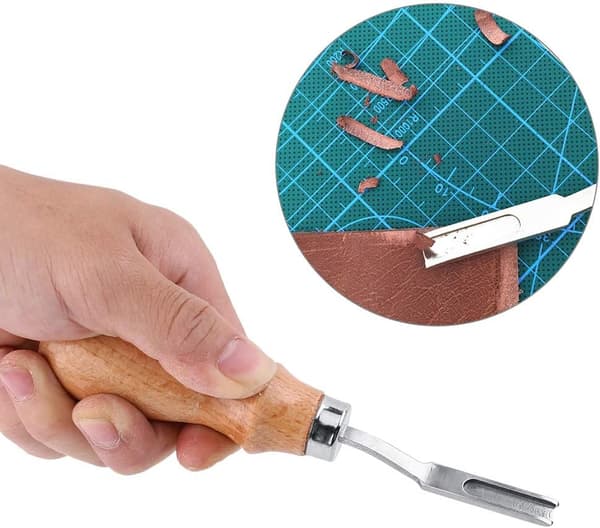 Läderavfasningsverktyg, Läderkant Avfasare, DIY Läderhandverktyg