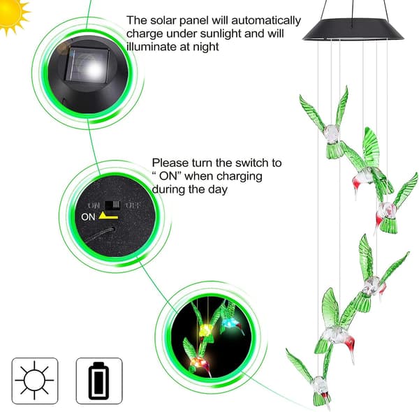 Solcelled Kolibri Vindklokker, Solcelled Vindklokker