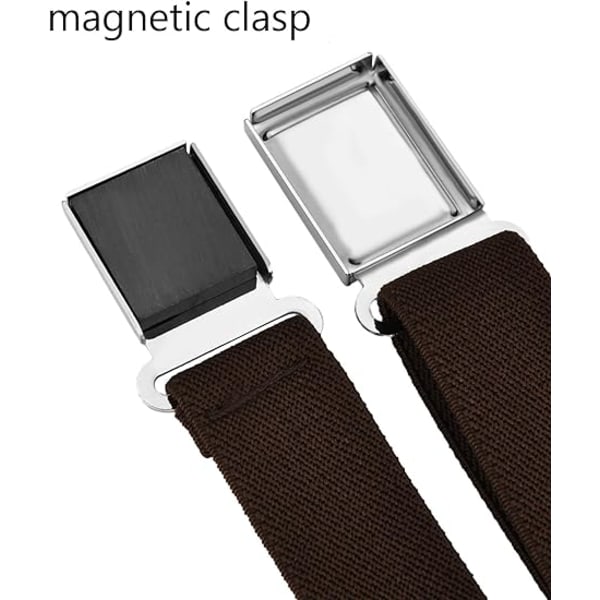 (Marinblå+svart) Magnetbälte för barn Justerbart elastiskt bälte med Magne