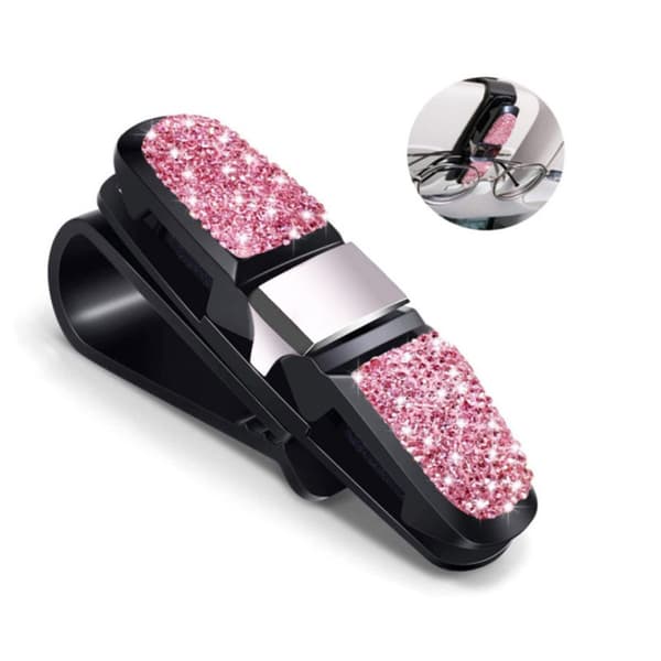 Solskærm Brilleholder, Mode Bling Krystal Rhinestone